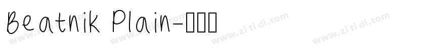 Beatnik Plain字体转换